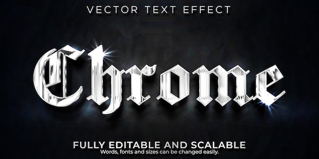 chrome text effect