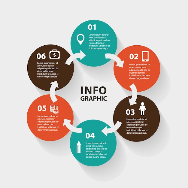 circle abstract arrows infographic