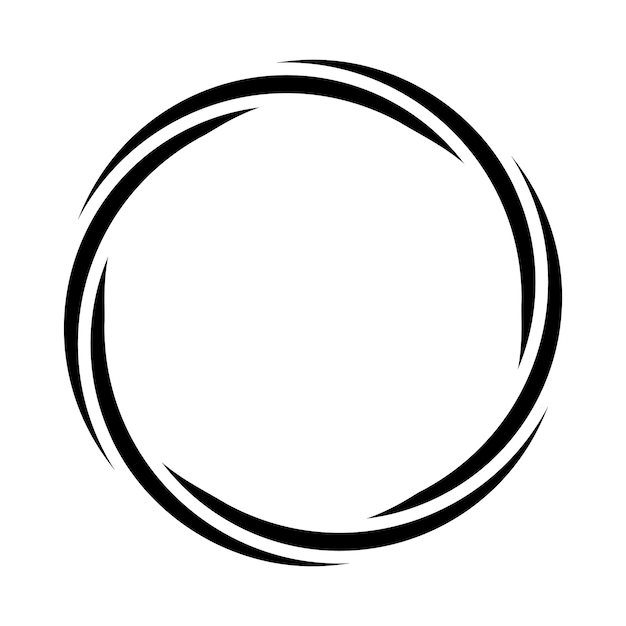 circle logo pattern round line frame element circular icon swirl