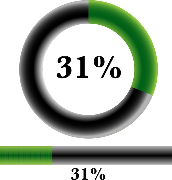 Circle percentage  31 diagrams ready to use for web design, user interface (UI) or infographic
