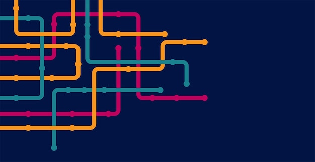 Circuit connect lines and dots Network technology and Connection concept Decentralized network nodes connections