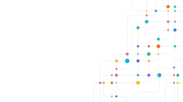 Circuit connect lines and dots Network technology and Connection concept