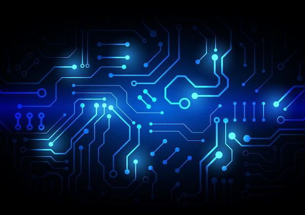 Circuit technology background with hi-tech digital data connection system and computer electronic design
