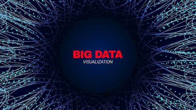 circular big data flow background