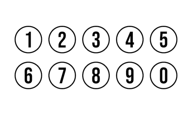 Circular Number Buttons