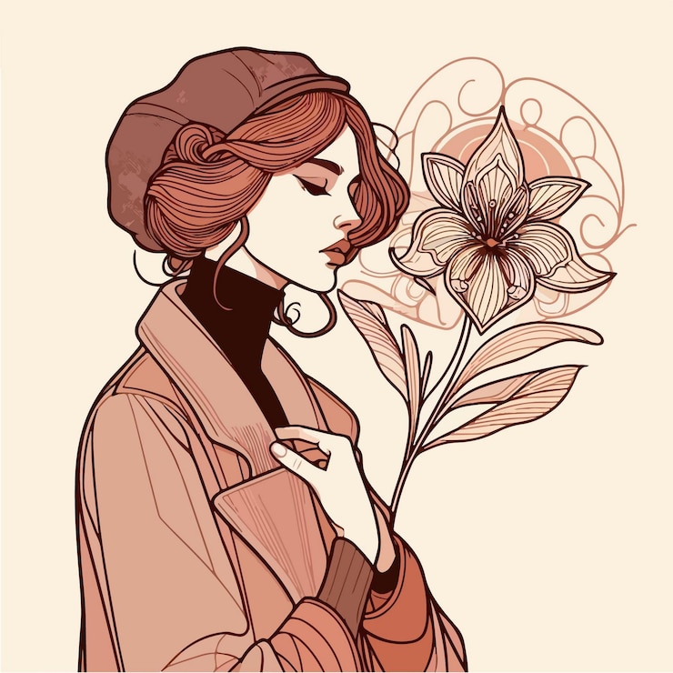 Vektor classic art nouveau illustration