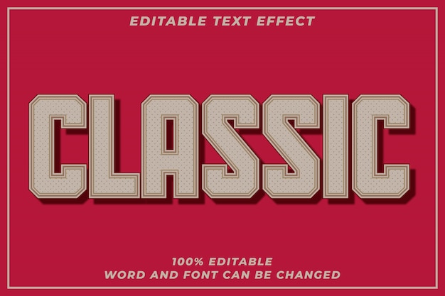 Classic text style effect