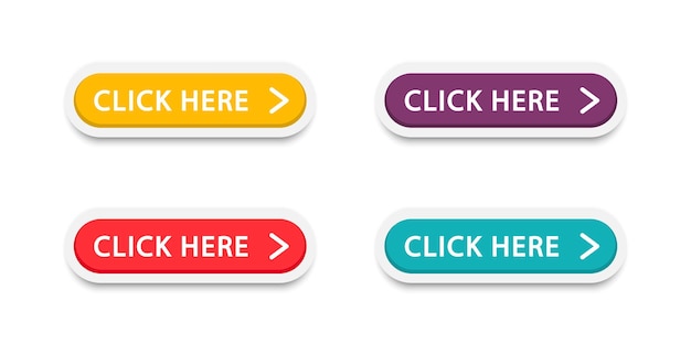 click here button with arrow pointer clicking icon