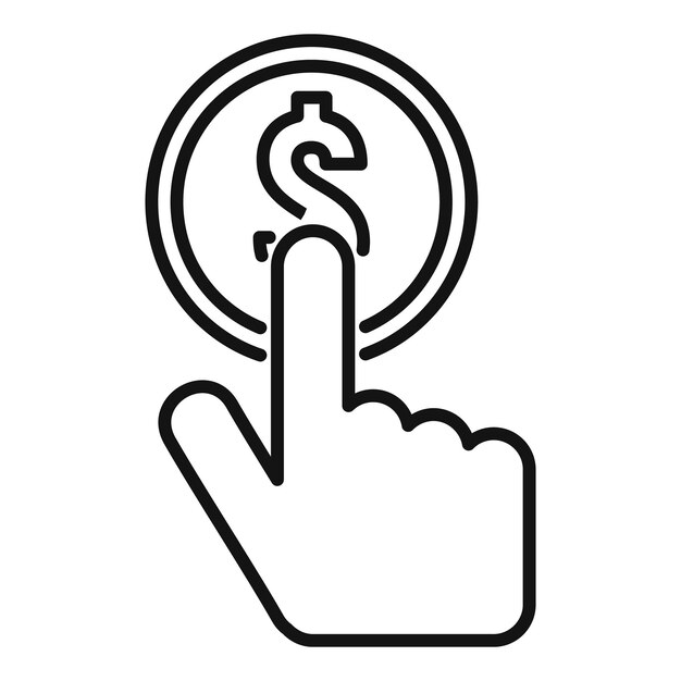 click send icon outline vector mobile bank receive app