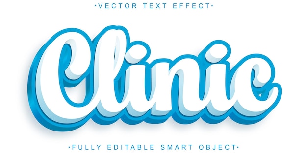 clinic vector fully editable smart object text effect