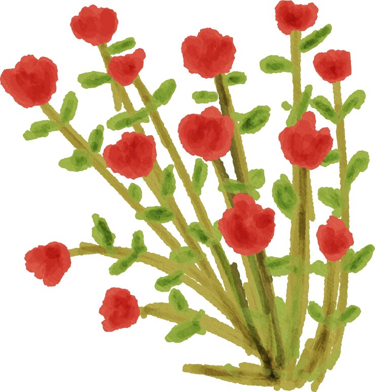 Vektor clip art watercolor illustration of colorful flowers and leaves for background asset