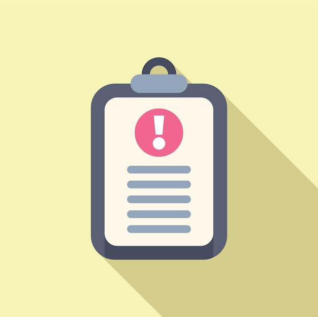 Clipboard access icon flat vector Rule policy search