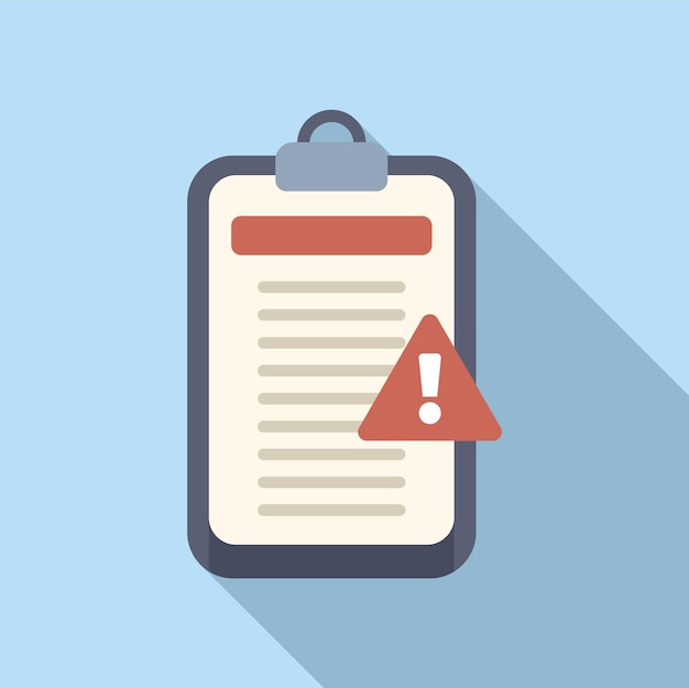 Clipboard disclaimer icon flat vector Information check