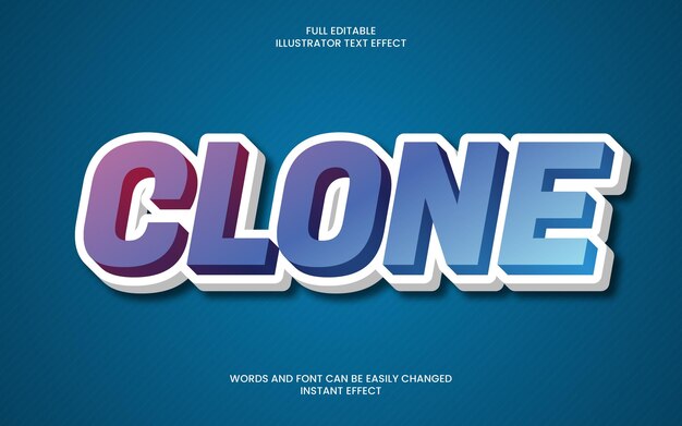 Clone Text Effect