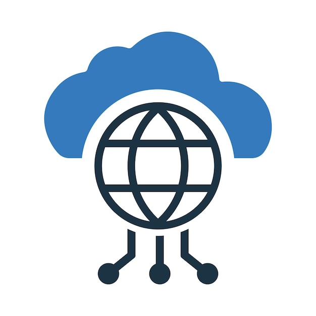 cloud communication connect icon simple editable vector illustration