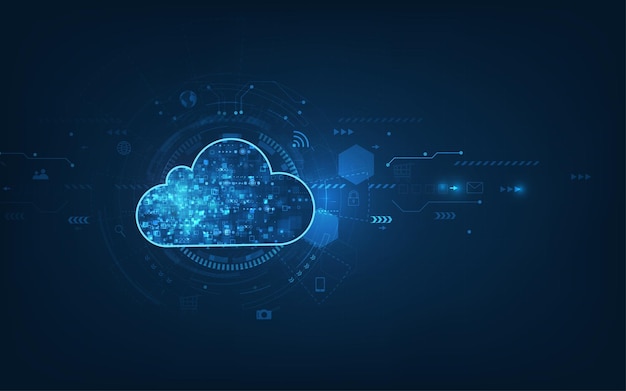 cloud computing concept.abstract cloud connection technology background.