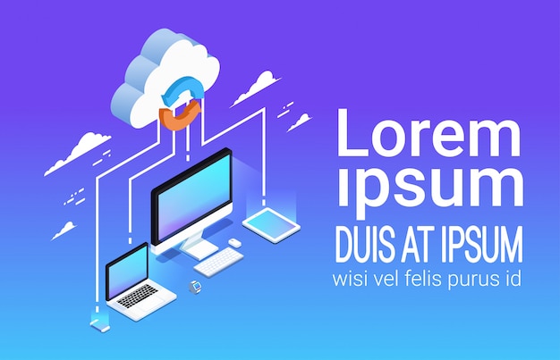 cloud computing concept with devices