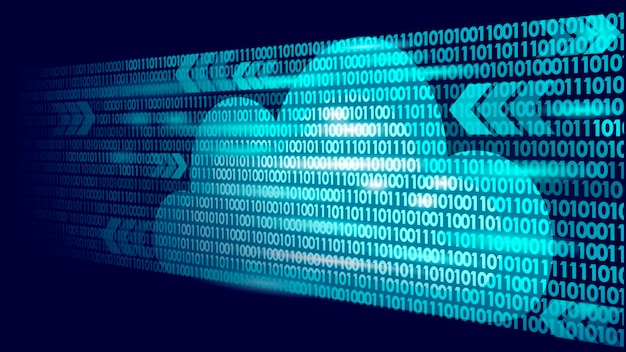 cloud computing online storage binary code numbers big data information future modern internet busin...