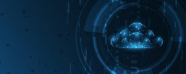 Cloud computing storage technology background digital data services innovation concept