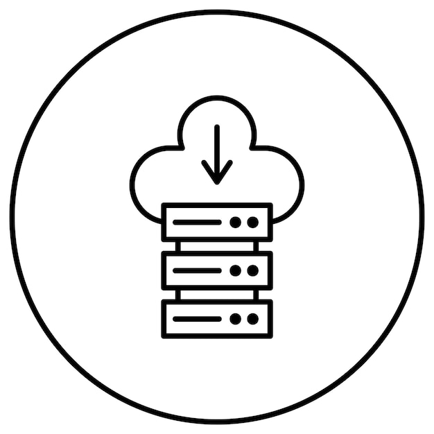 cloud database icon vector image can be used for web hosting