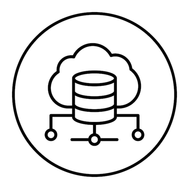 Cloud Database Vector Illustration