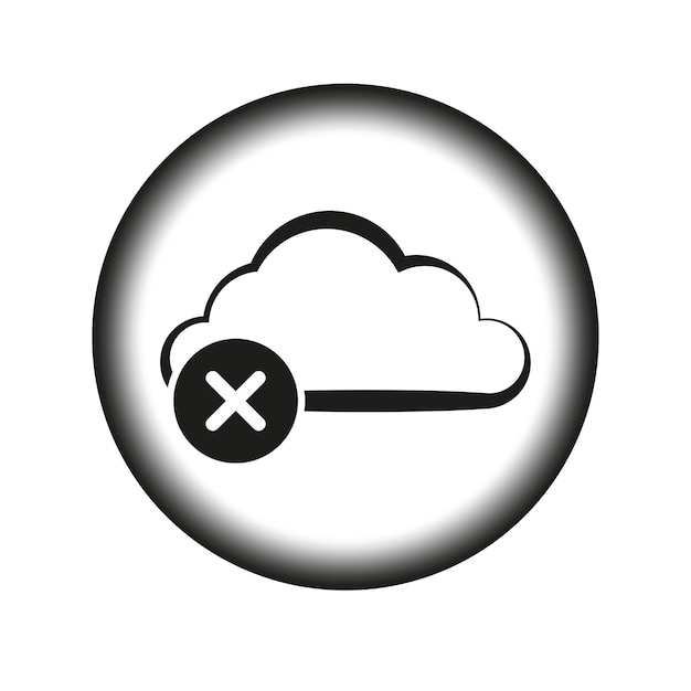 cloud delete icon vector illustration eps 10 stock image