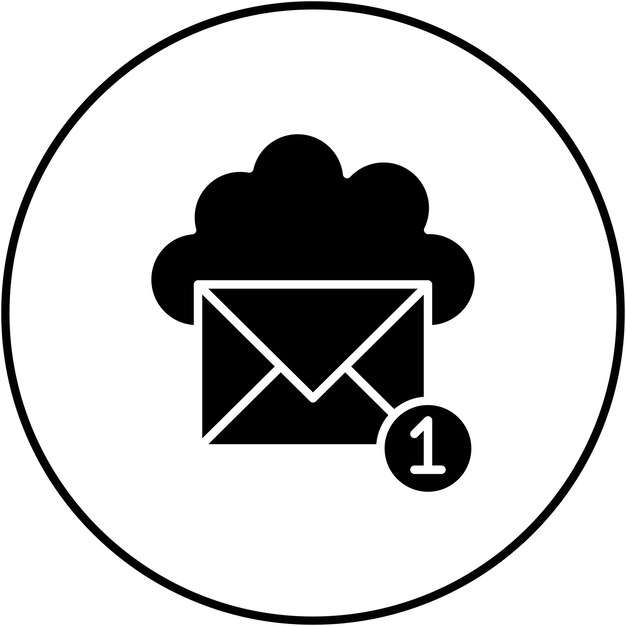 Cloud Email icon vector image Can be used for Cloud Computing