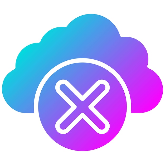 Cloud Error Vector Illustration Style