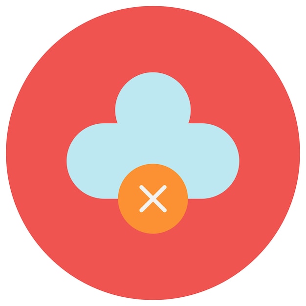 Cloud Inaccessible Flat Illustration