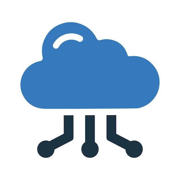 cloud network sharing icon simple editable vector design isolated on a white background