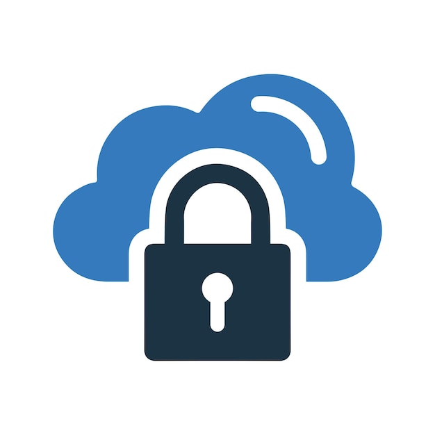 cloud safety security icon simple editable vector design isolated on a white background