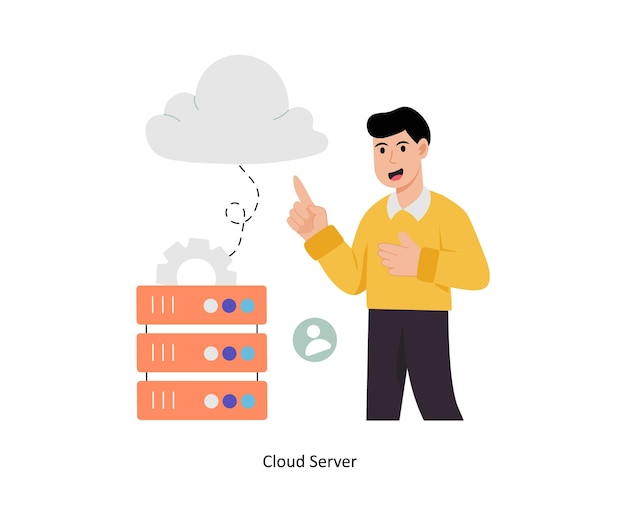 cloud server vector illustration eps 10 file