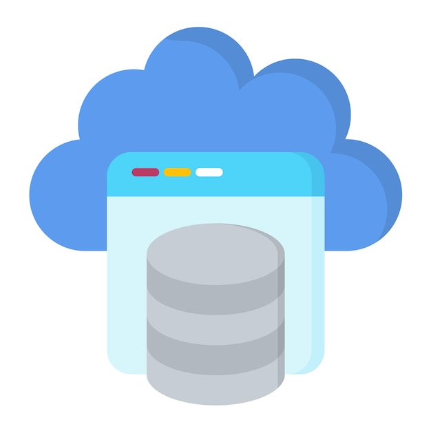 Cloud Storage Flat Illustration
