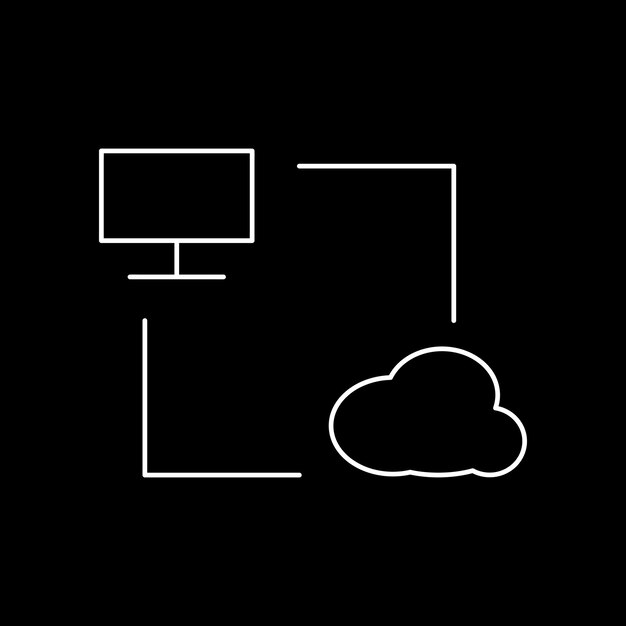 cloud technologies vector icon symbol graphic isolated sign web icon design