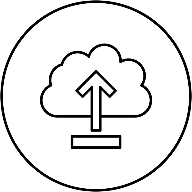 Cloud Upload icon vector image Can be used for Networking and Data Sharing