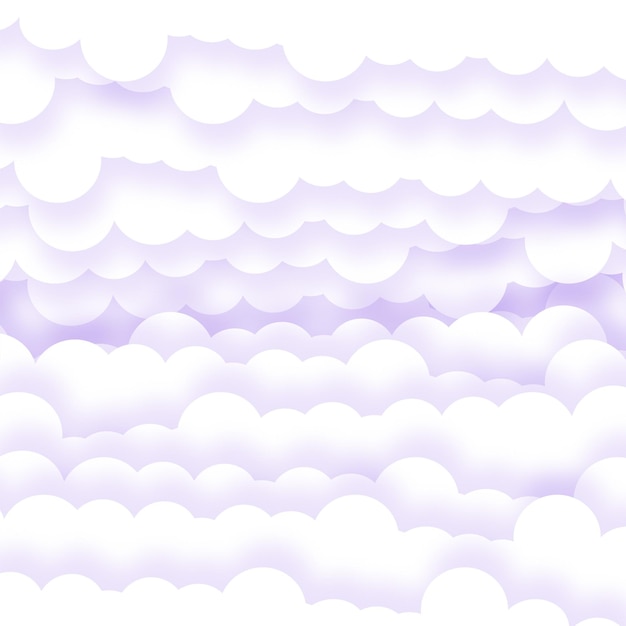 Clouds background with stars moons and rockets Paper cut Illustration