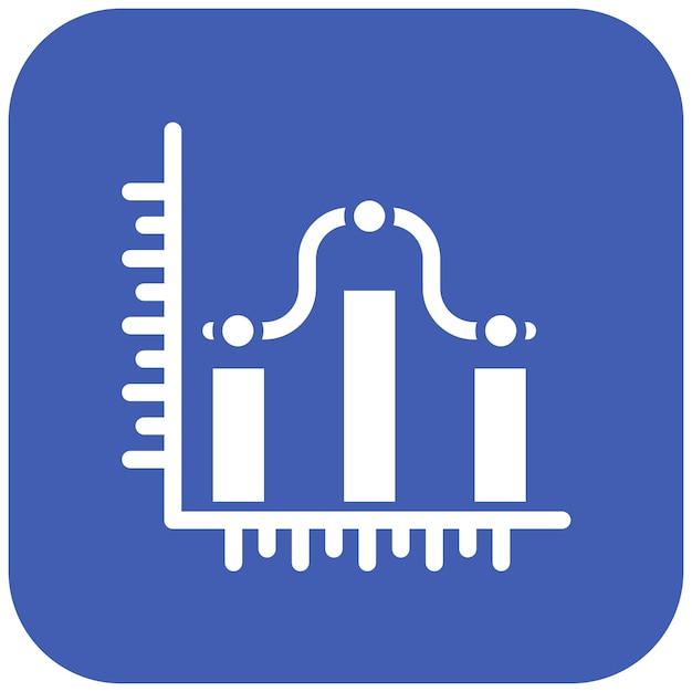 clustered column icon vector image can be used for infographic