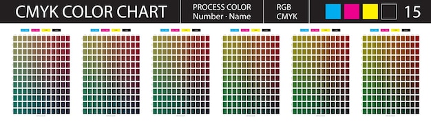 cmyk color chart for printing and design