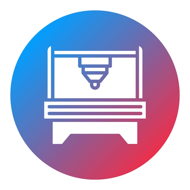 cnc machine icon vector image can be used for printing