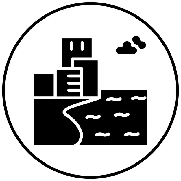 Coastal City vector icon Can be used for Coastline iconset
