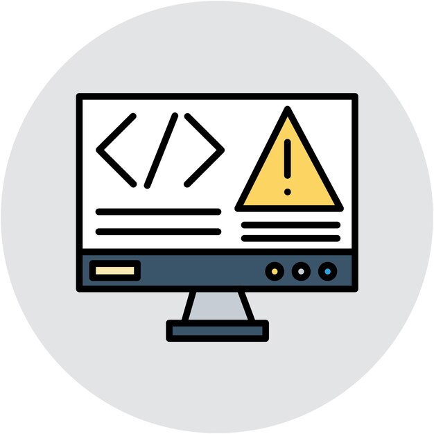 Code Error Vector Illustration Style