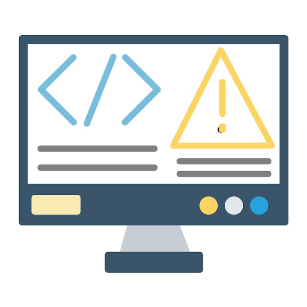 Code Error Vector Illustration Style