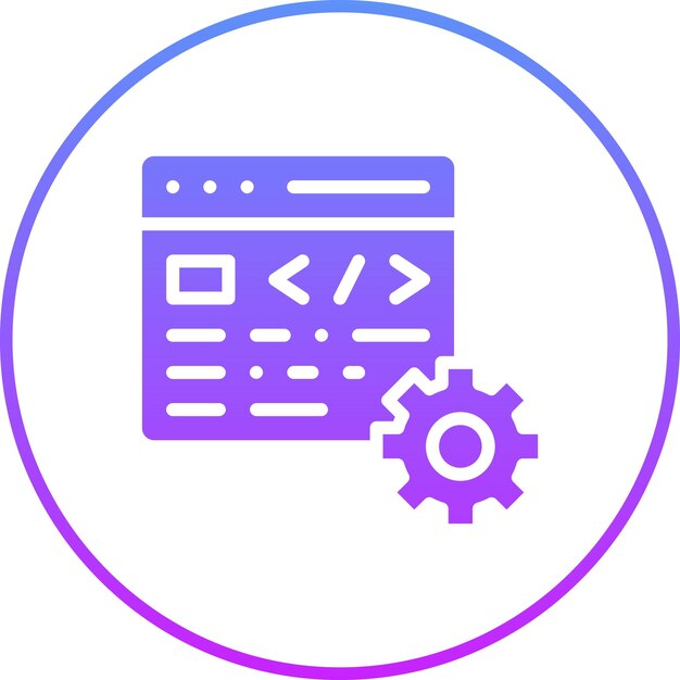 code settings vector icon illustration of web hosting iconset
