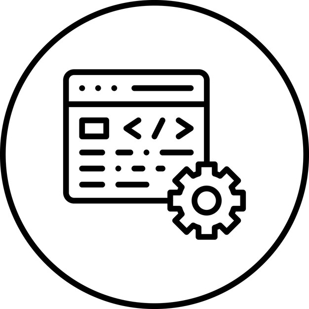 code settings vector icon illustration of web hosting iconset