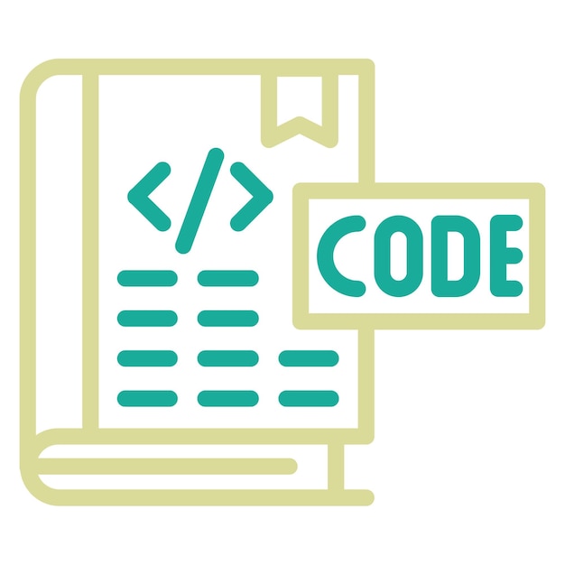 Coding Book vector icon illustration of Education iconset