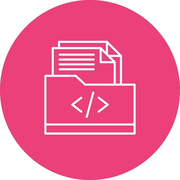 coding folder icon vector image can be used for coding and development
