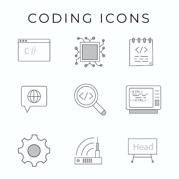 Coding Icons Set