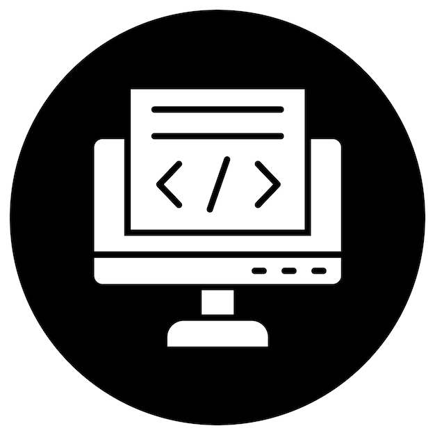 Coding Vector Icon Design Illustration