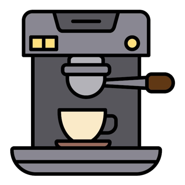 coffee machine flat illustration