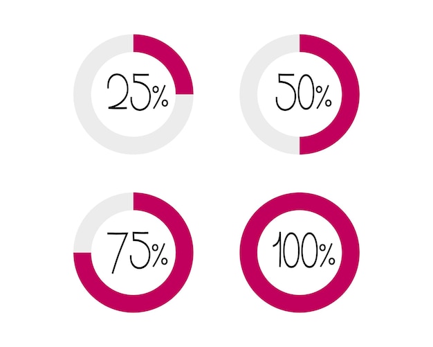 collection loading bar status icon vector illustration set of vector loaded icons download progress